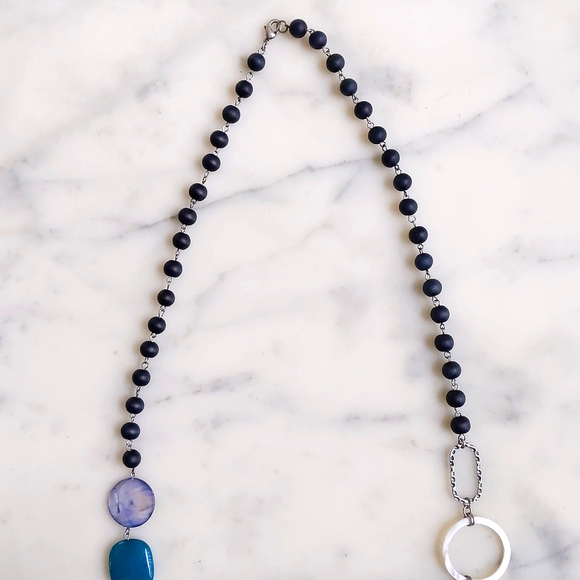 NWOT. The Limited Multiple Shapes/Colors/Materials Chained Necklace. - Picture 5 of 5